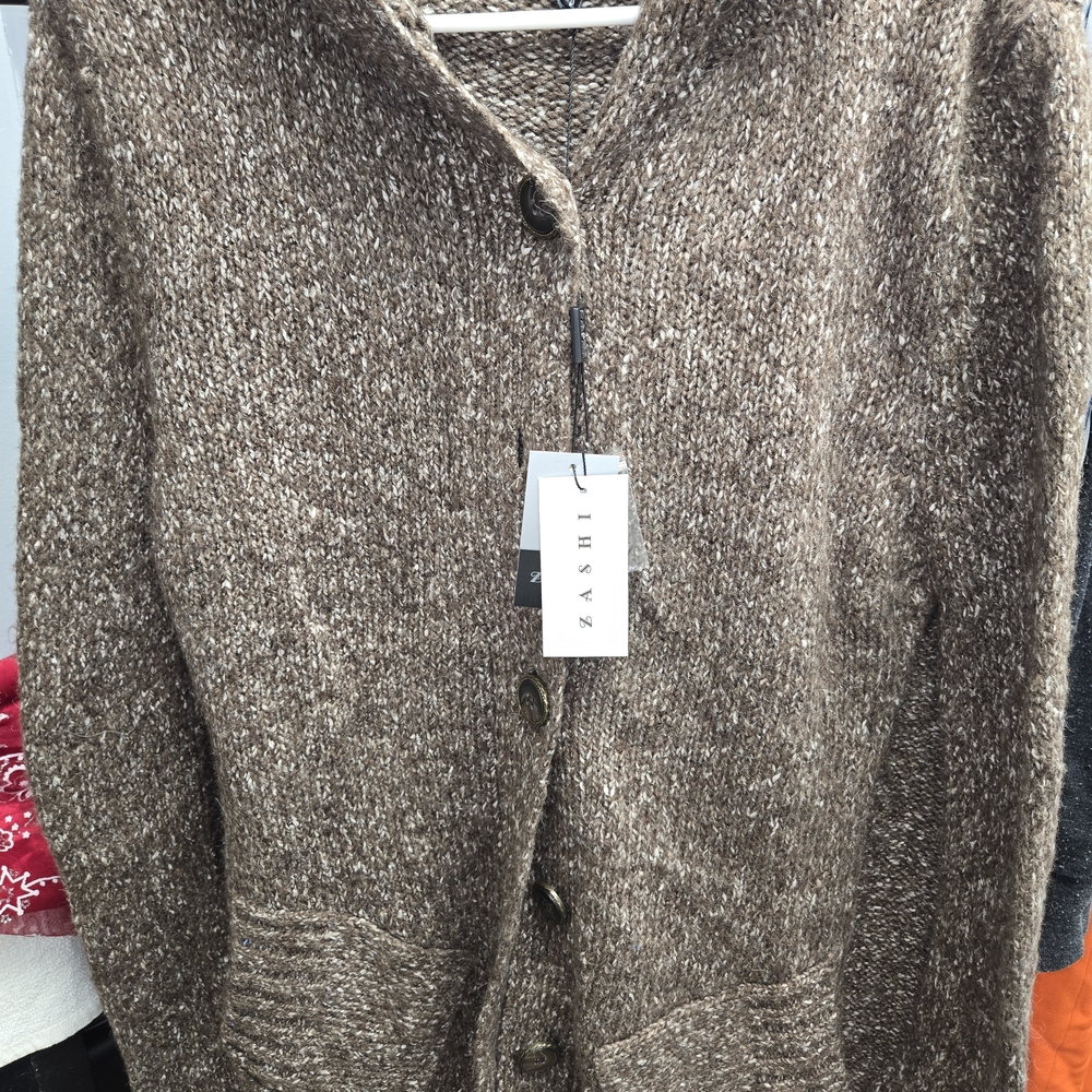 Zara Brown Knit Cardigan